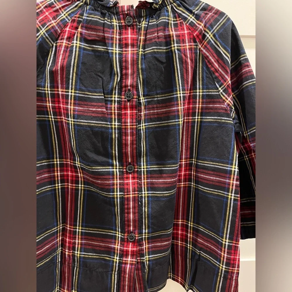 Crewcuts holiday plaid top in size 4-5
